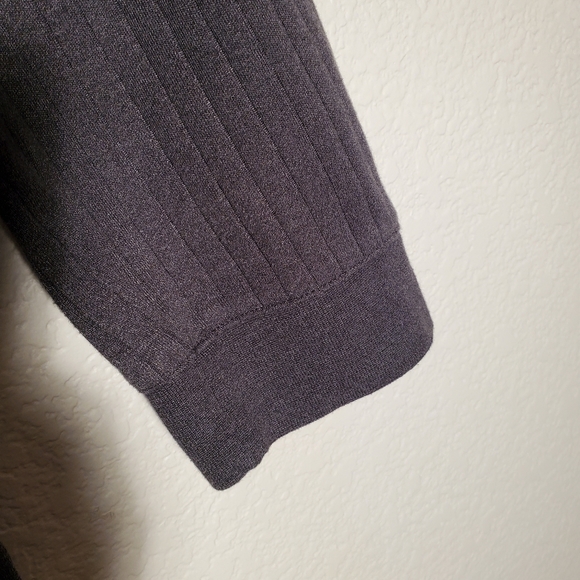 Mens Gray Large ARROW Half Zip Sweater - Picture 5 of 7
